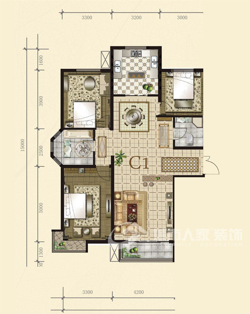 皇后山邨3人公屋户型图片